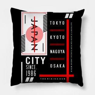 Urban City Design - Japan Tokyo Nagoya Kyoto Osaka Pillow