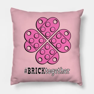 Brick Together Flower Power - Pink Pillow