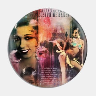 Collage Art Josephine Baker Pin