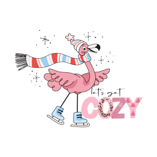 Flamingo Skater Christmas T-Shirt
