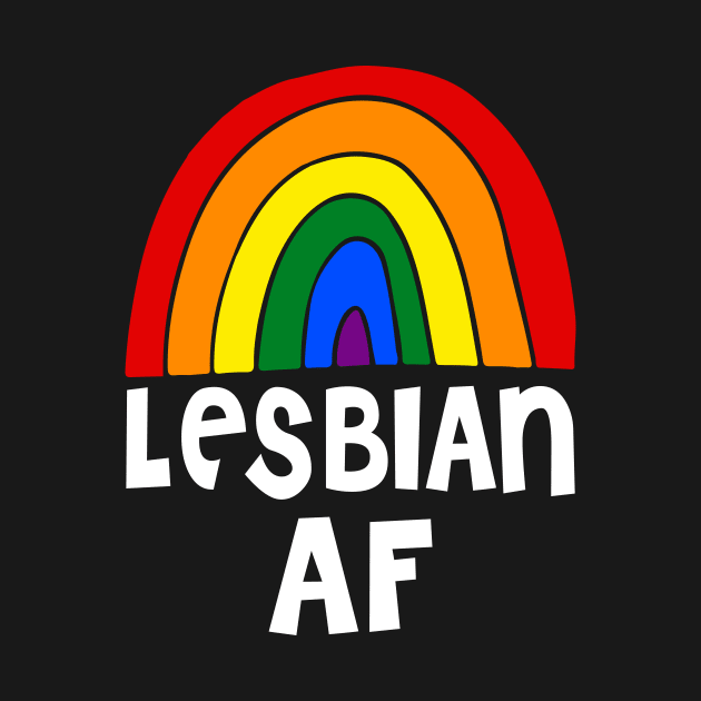 Lesbian AF Vintage Retro 80's Style LGBT Pride by apesarreunited122