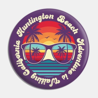 Retro Huntington Beach Pin