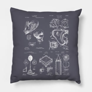 Boxing Patent Prints Pillow