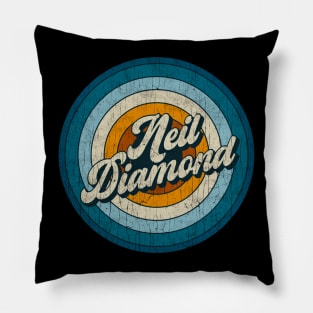 Neil Diamond - Retro Circle Vintage Pillow