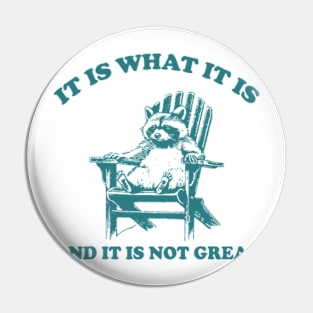 it is what it is and its not great Funny Raccoon Pin