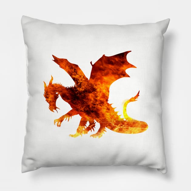 Dragon of Fire Pillow by CoastalDesignStudios