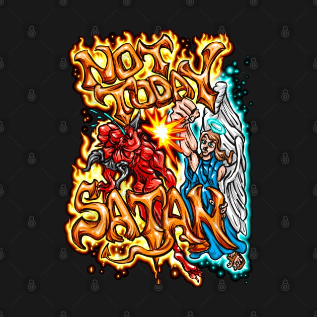 Not Today Satan Uppercut by Shawnsonart