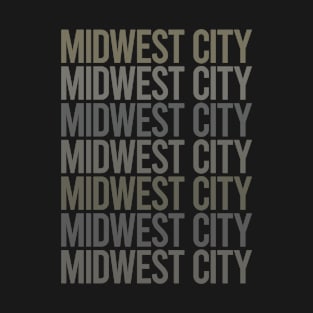 Gray Text Art Midwest City T-Shirt