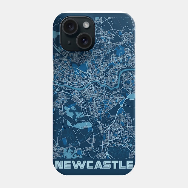 Newcastle - United Kingdom Peace City Map Phone Case by tienstencil