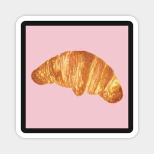 Croissant on pink Magnet