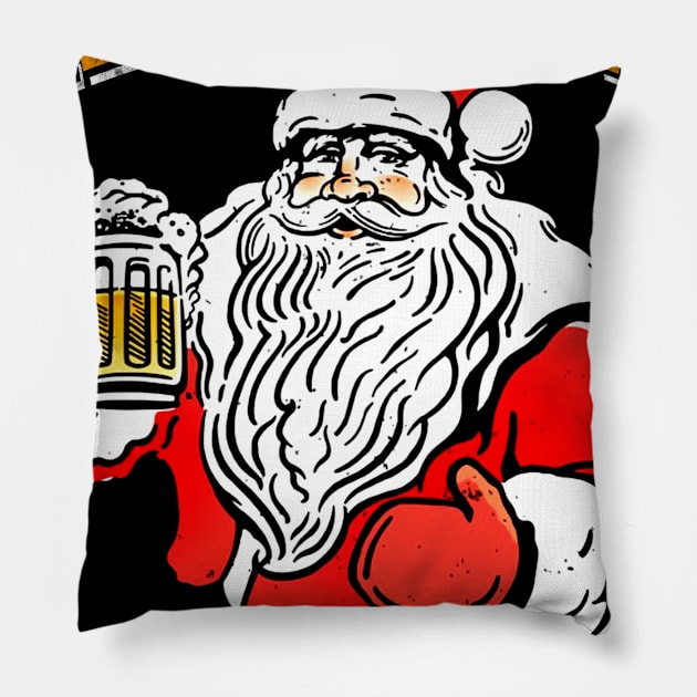 Merry Drunk I_m Christmas Funny Drinking Lovers Pillow by Dunnhlpp