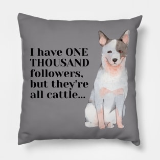 One Thousand Followers Australian Cattle Dog Pillow