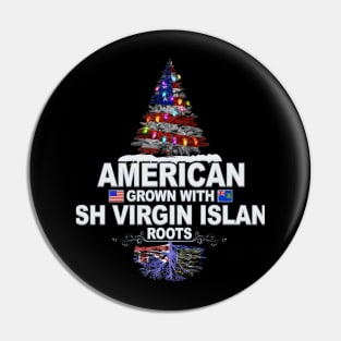 Christmas Tree  American Grown With British Virgin Islanders Roots - Gift for British Virgin Islanders From British Virgin Islands Pin