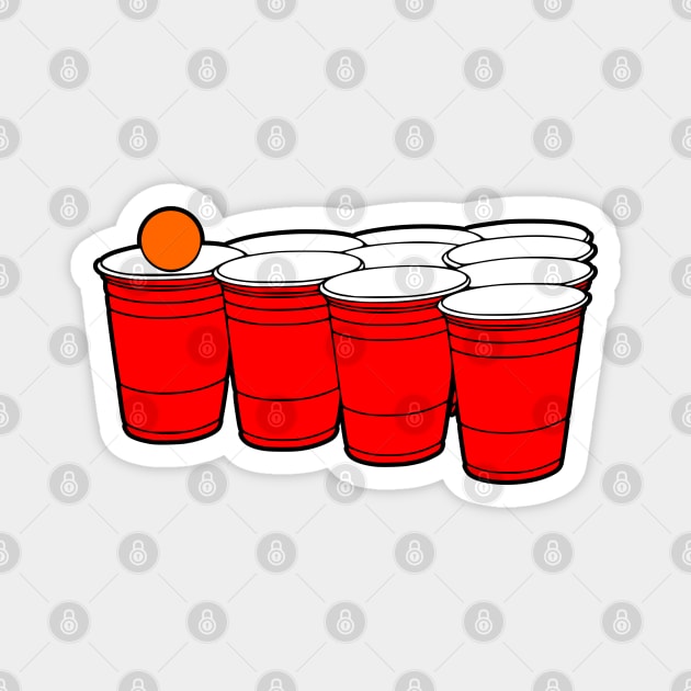 Beer Pong Magnet by Solenoid Apparel