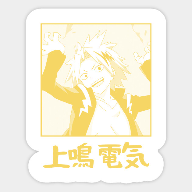 Kaminari Yellow Denki Kaminari Sticker Teepublic