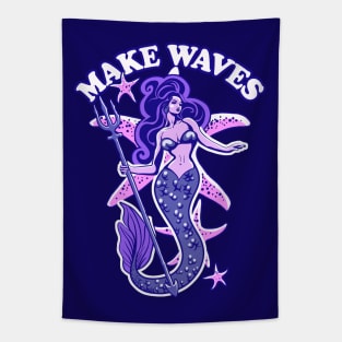 Cute Mermaid - Make Waves Tapestry