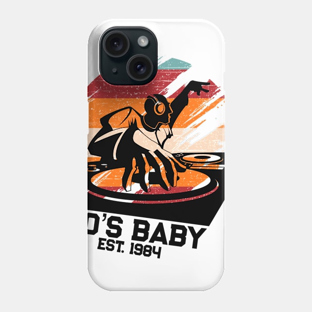 80's Baby Retro Music DJ Gift Phone Case by TheAparrelPub