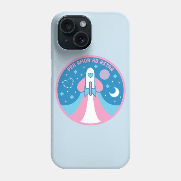 Space Pride - Transgender Flag Phone Case by wanderingkotka