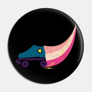 Roller Derby Skate Swoosh Design Pin