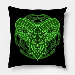 Viking Celtic Ram Aries Zodiac Pillow