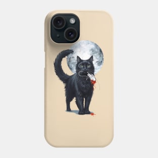 Purfect hunter in the Digital Edition, black Cat vs. Mouse, Humor, Cats, Technology, cats lovers design Phone Case
