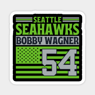 Seattle Seahawks Wagner 54 American Flag Football Magnet