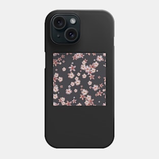 Gentle pattern with pink tropical flowers Phone Case