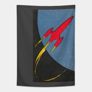 Vintage Soviet Spaceship Illustration //// Minimal Graphic Design Tapestry