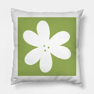 Flower Outline - matcha Pillow