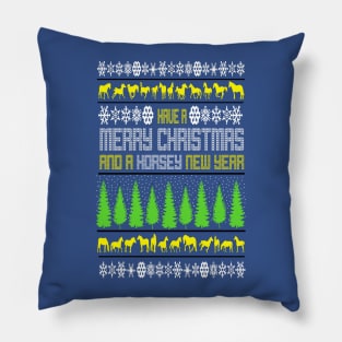 Horsey Christmas Pillow