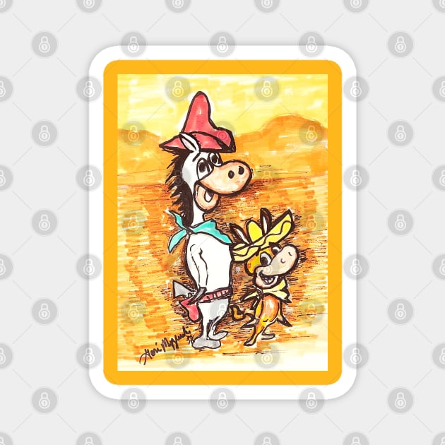 Quick Draw McGraw and Baba Looey Magnet by TheArtQueenOfMichigan 