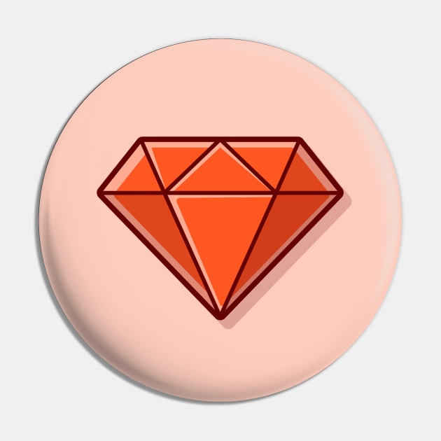 Diamond Cartoon Vector Icon Illustration Pin by Catalyst Labs