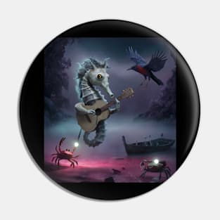 guitar playing nightmare seahorse Pin