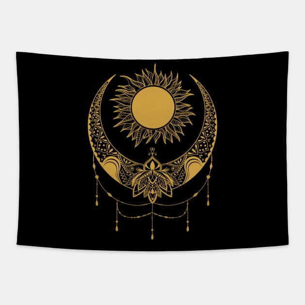 Sun and Moon | Cosmic Wedding Tapestry by CelestialStudio