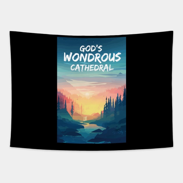 God's Wondrous Cathedral Tapestry by ForbiddenFigLeaf