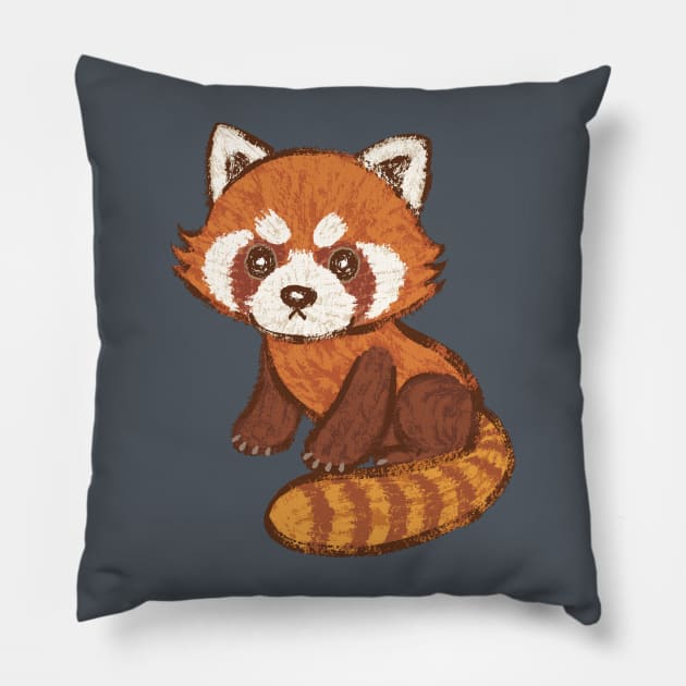 Red panda Pillow by sanogawa