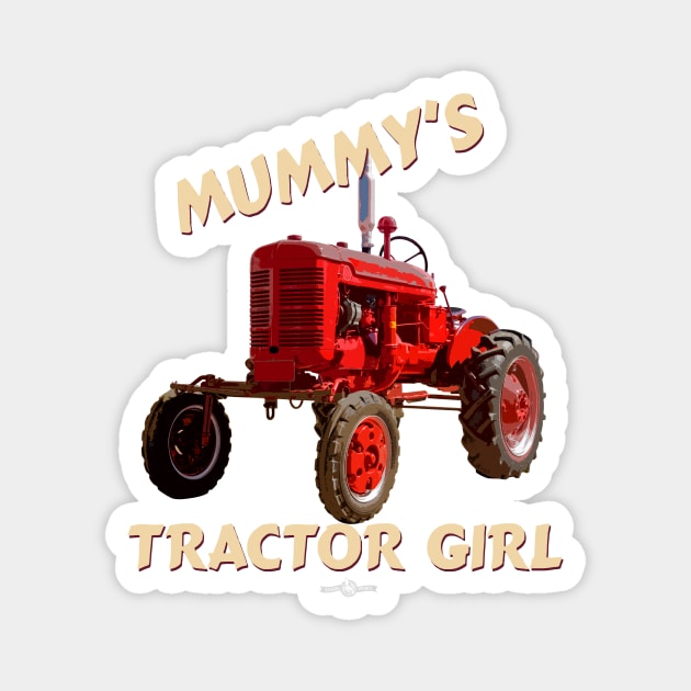 Mummy's tractor girl Magnet by seadogprints