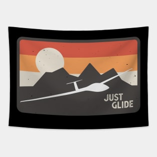 Glider Pilot Gliding Soaring Plane Retro Tapestry