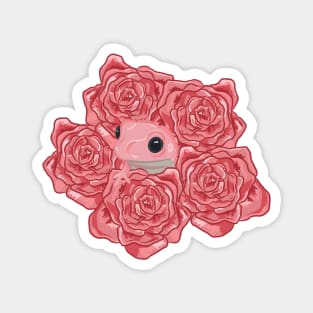 Frog in Bunch of Roses Magnet