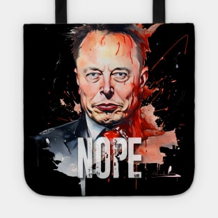 Elon Musk: Incompetence or Poor Leadership on a Dark Background Tote