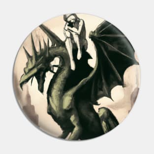 Alone Girl With A Dragon - Dragon Friend Pin