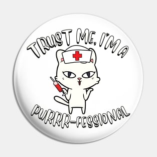 Cute cat is a nurse Pin