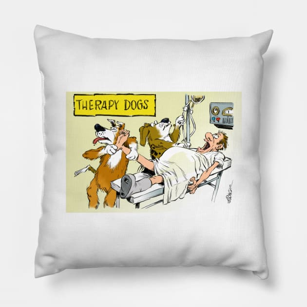 My therapist licked my face. Pillow by Steerhead