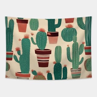 Boho Chic Minimalist Southwestern Succulent Plant Cactus Tapestry