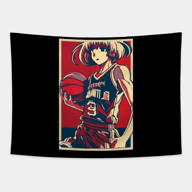 Anime Basketball Player Tapestry by DesignArchitect