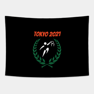 Basketball Tokyo 2021 Olympics Tapestry