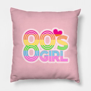 80s Girl Retro Vintage Style Pillow