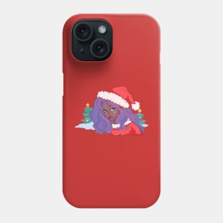 Santa  Claus  girl in red hat Phone Case