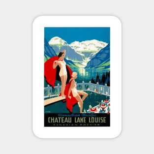 Vintage Travel Poster Canada Chateau Lake Louise Magnet