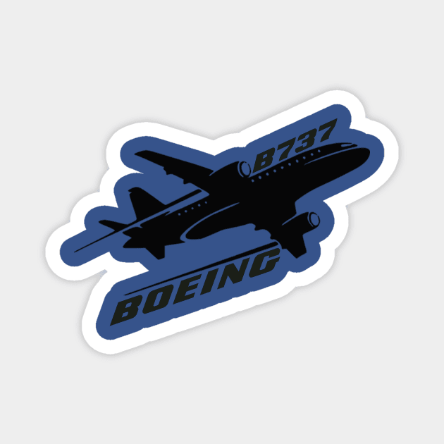 Boeing B737 Magnet by Joshua Designs